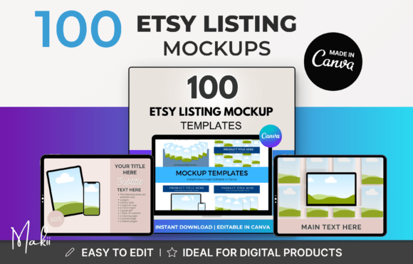 100 Etsy Listing Mockup Templates: Your Shortcut to Professional Visuals