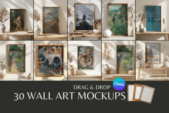 30 Wall Art Mockups - Canva Templates #3