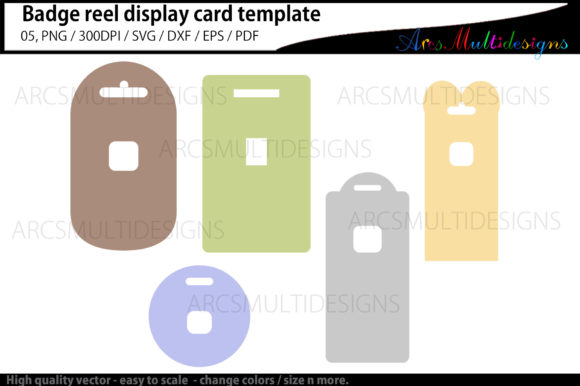 Badge Reel Display Card Templates: Instant Digital Assets