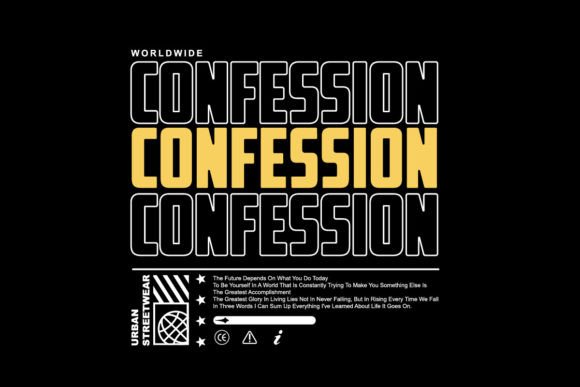 Confession Streetwear Design Templates: Aesthetic Quotes for Your Brand