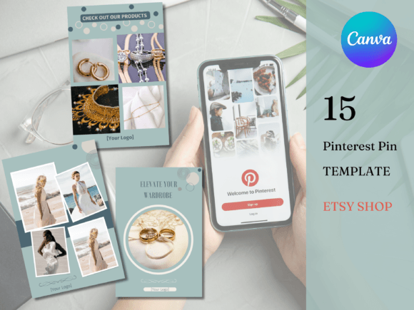 Elevate Your Brand: Mastering Etsy Shop Pinterest Pin Templates in Canva