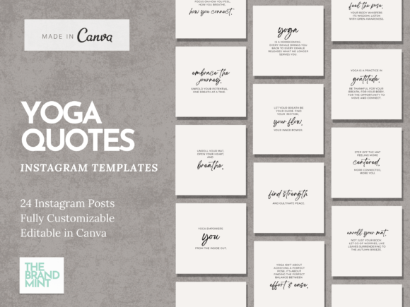 Infuse Your Feed with Tranquility: Yoga Quotes Instagram Templates