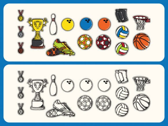 Revive Your Designs with 90s Sport Clip Art Sticker Templates