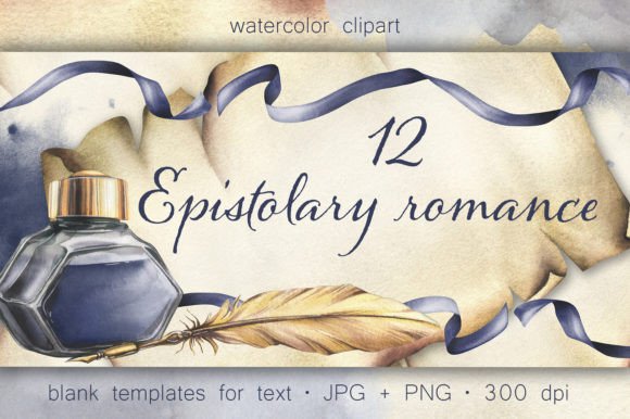 Timeless Elegance: Vintage Writing Watercolor Templates